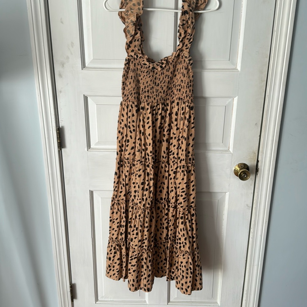 COPY - Crown and Ivy leopard print tier dress